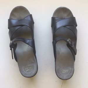 DANSKO black leather clogs